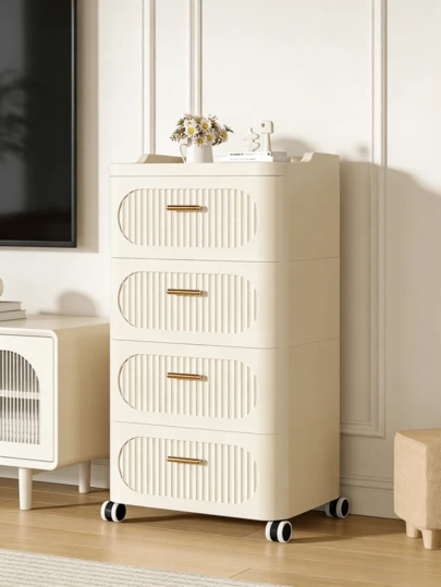 多層キャビネット、引き出し式収納キャビネット、大容量収納箱、収納棚、引き出し収納ケース、キャスター付き移動可能、リビングの雑物整理収納、おやつ/ティッシュ/アロマ/バッグなどの分類収納、2026新年リビング収納家具