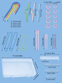 33pcs Complete Knitting & Crochet Accessory Kit With Hidden Stitch Needles, Large Eye Hand Sewing Needles, Safety Pins, Cable Stitch Needles And Bright Color Stitch Markers, Organized Storage For Easy Carrying, Suitable For Cable Patterns, Stitch Counting, Fixing Live Loops, Amigurumi Doll Hidden Ends And Advanced Knitting Projects - Knitting Needle Set - View 2