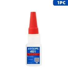 Keo dán khô nhanh LOOLIFL 401, 1-10 miếng, 10ml. Keo dán công nghiệp siêu bền, trong suốt và tan trong nước, có thể đánh bóng và sơn, tăng gấp đôi độ bám dính cho nhựa, kim loại, cao su, gốm sứ và bảo trì công nghiệp. - 10ml-401 - Xem 10