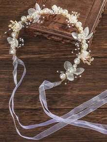 Sweet Floral Headband For Girls, Minimalist Fashion Flower Crown Headpiece, Suitable For Toddlers, - 白色 - 查看 10