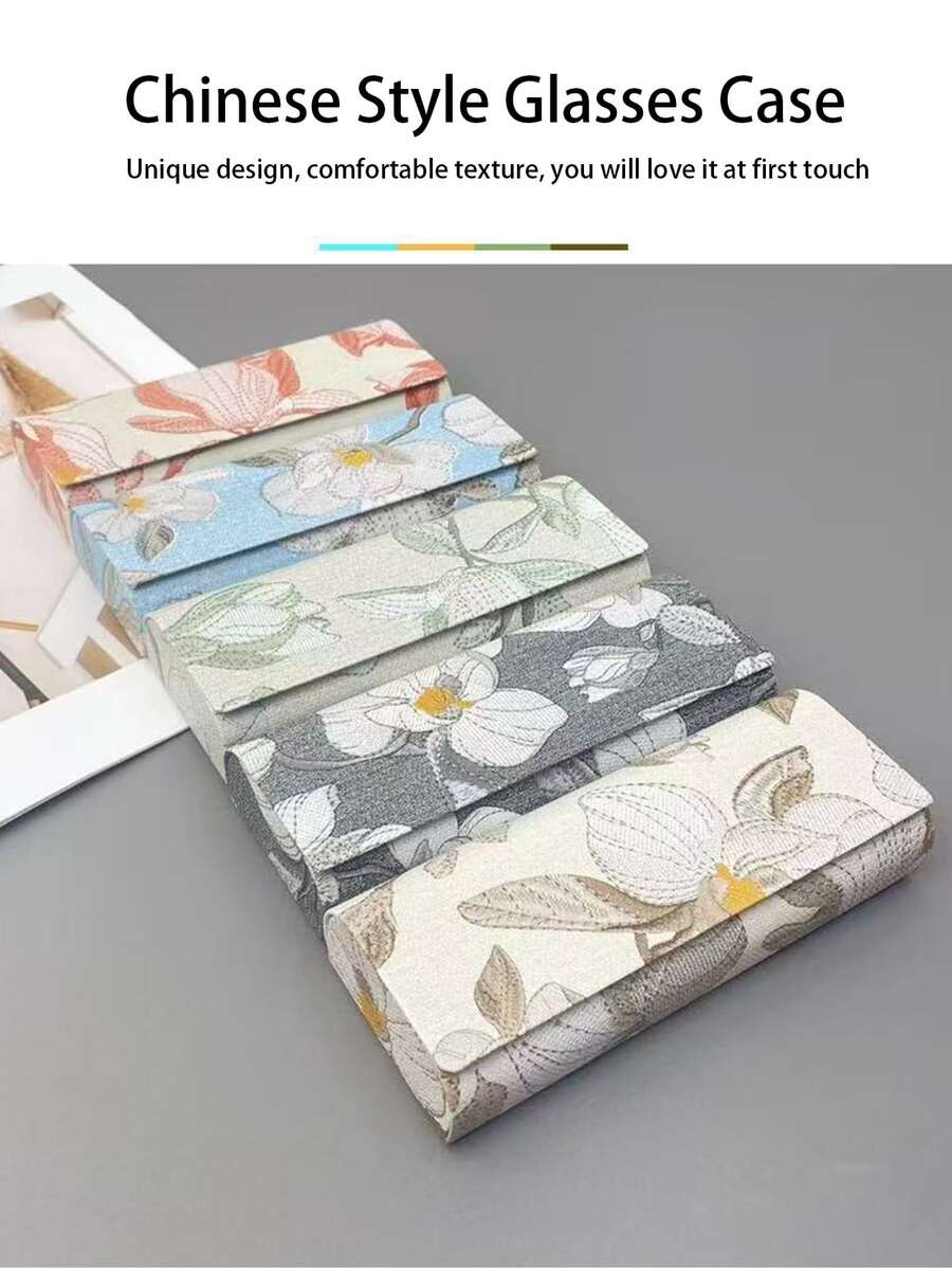 Hộp đựng kính mắt kiểu Trung Quốc, nhiều màu sắc để lựa chọn, tiện dụng, chế tác tinh xảo, cảm giác cầm nắm thoải mái, thiết kế khóa từ tính giúp đóng kín an toàn. - nhiều màu - Xem 1
