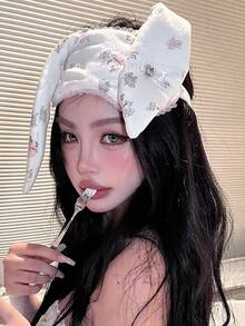 Mặt nạ ngủ tai thỏ, băng đô kiểu hoạt hình dễ thương dùng để rửa mặt, giảm mệt mỏi, giúp ngủ ngon giấc. - Mặt nạ mắt hình thỏ - Xem 6