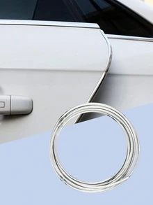 5米/16.4英尺镀层车门边缘保护条,防刮擦、防凹陷、耐候橡胶饰条,强力背胶,镜面光泽,橡胶芯,易于安装,提升车辆外观,适用于车门和保险杠,适用于轿车、SUV和卡车,汽车碰撞密封条,车门防刮擦条,隐形车门边缘保护条,汽车保护饰条 - 防撞條 - 查看 10