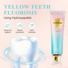 pasta de dientes blanqueadora con niacinamida, pasta de dientes blanca deslumbrante,aliento fresco, elimina las manchas de los dientes - Menta - Ver 3