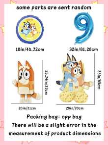 Bộ bóng bay trang trí tiệc Bluey Series, trang trí tiệc cưới, kỷ niệm, sinh nhật, lễ hội, số 1-9 + Chúc mừng sinh nhật, đám cưới, cảnh sinh nhật, bộ bóng bay trang trí đám cưới, bộ bóng bay hình chó xanh, bộ bóng bay đồ chơi, bộ bóng bay trang trí - 2 cái (màu ngẫu nhiên) - Xem 3