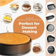 硅胶烘焙垫套装（圆形垫+侧边），耐热且可放入洗碗机清洗 - 彩色 - 查看 9