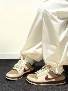 Nike Dunk 皮革 Low Retro 經典舒適 低筒 板鞋 女款 米紅 - 米紅 - 查看 2