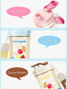 1pc 330ml Cute Cartoon Panda Drinking Cup, Portable & Compact, Double Sealed Leak-Proof, Durable Anti-Drop, Easy To Clean, Suitable For Adults And Children - Multicolor - View 7