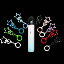 Porte-clés pour cigarette électronique, rouge à lèvres, baume à lèvres - support portable pratique pour cigarette électronique, rouge à lèvres, avec design étoilé, anneau en silicone réglable pour maintenir les articles en place, accessoire à la mode pour éviter de perdre la cigarette électronique, le rouge à lèvres, le baume à lèvres - Porte-clés étoile créatif - Voir 9