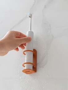 Wall Mounted Toothbrush Holder, No Drilling Required, Cherry Shaped Toothbrush Holder, Cute Cherry Pattern, Compact And Portable Ergonomic Design, Shaver Holder Storage Rack, Toothbrush Storage Rack, Easy To Carry, Protecting Toothbrush Head, Cute Toothbrush Head Storage Rack - Multicolor - View 3