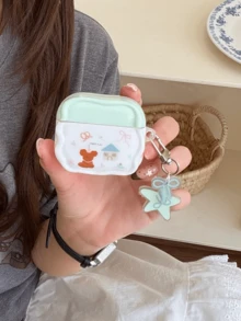 Heart-Shaped Dog Design Silicone Protective Case Compatible With Apple Pro 3, 4, 1/2, Pro 2, Couples Accessories - Multicolor - View 4