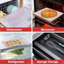 Large Silicone Baking Mat With Red Measurement Markings, Non-Slip Dough Mat For Pizza & Cookies - Multicolor - View 10