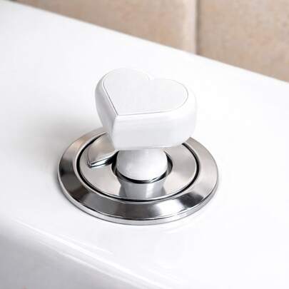 Botão de Descarga Para Vaso Sanitário Formato Coração Autocolante Puxadores Armário Porta Gavetas