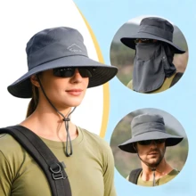 Unisex UPF 50+ Breathable Wide Brim Sun Hat, Summer UV Protection - Multicolor - View 11