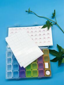 黏貼式標籤貼紙 1-50 數字款 1.2*2cm 空白貼紙 2 種選項 5 張大張套組，適用於辦公文件分類、居家收納、學生文具與庫存管理 - 自貼上 - 查看 5