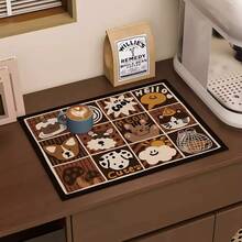 1 tấm lót chịu nhiệt hình vuông họa tiết đầu lâu và thú cưng dễ thương, chống bám bẩn và bụi, dùng để bảo vệ mặt bàn, lót máy pha cà phê, lót thoát nước nhà bếp, lót bàn ăn gia đình và nhà bếp. - nhiều màu - Xem 7