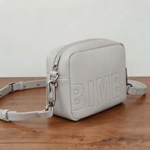 1 Piece Faux Leather Shoulder Bag With Embossed LOLA Letters, Adjustable Shoulder Strap, Zipper Closure, Available In Multiple Colors, Year-Round Model, Versatile For Commuting, Shopping, And Campus Use, Affordable Women's Shoulder Bag. - 灰色 - 查看 4