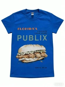 Cozy Publix Shirt, Pub Sub Vintage StyleShirt, Publix Sub Fans, Floridas FavoriteGrocery Store, Florida SupermarketMenswear Top Underwear Tshirt - 藍色 - 查看 5