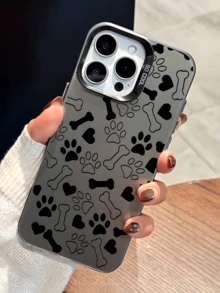 1pc Cute Pet Paw Print Minimalist TPU Shockproof Full Coverage Phone Case, Compatible With IPhone 17, 16, 15, 14, 13, 12, 11 Pro Max, Air, And Series - Multicolor - View 2