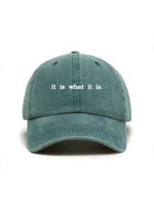 1 pieza "Just Is" Gorra de béisbol clásica y retro, banda de sudor suave y cómoda, ajustable, ligera y multiusos, sombrero de papá vintage, adecuado para deportes al aire libre, uso diario, reuniones y vacaciones, regalo perfecto para familiares y amigos - Multicolor - Ver 12