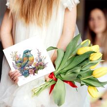 Bộ tranh đính đá 6 mảnh, gồm các họa tiết bướm, thỏ, chim, công, ong, túi xách, được làm từ chất liệu giấy, đính kèm các viên đá pha lê tròn, thích hợp để viết lời chúc, quà tặng cho nhiều dịp lễ hội và tiệc tùng. - Nhiều màu - Xem 7