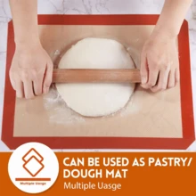 2件套硅胶烘焙垫，耐用不粘烘焙工具，适合家庭厨房和烘焙爱好者 - 彩色 - 查看 6