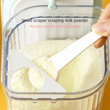 Baby Milk Powder Container Portable Outdoor Complementary Food Rice Cereal Box Sealed Jar Moisture-Proof Large Storage Canister With Compartments - Clear - View 6