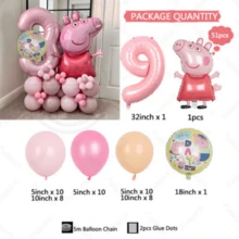 Pink Number Balloon Column Decoration Set, Birthday Party Decorations - As Shown In the Figure - View 11