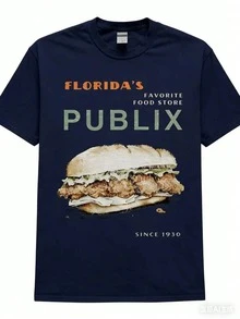 Cozy Publix Shirt, Pub Sub Vintage StyleShirt, Publix Sub Fans, Floridas FavoriteGrocery Store, Florida SupermarketMenswear Top Underwear Tshirt StreetwearT-ShirtNew Casual T-Shirts For Men And Women - 藏青色 - 查看 6