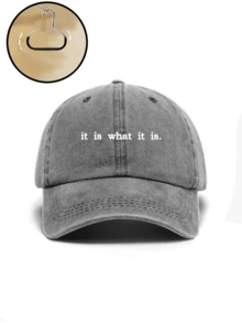 1 pieza "Just Is" Gorra de béisbol clásica y retro, banda de sudor suave y cómoda, ajustable, ligera y multiusos, sombrero de papá vintage, adecuado para deportes al aire libre, uso diario, reuniones y vacaciones, regalo perfecto para familiares y amigos - Multicolor - Ver 8