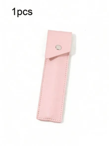 1pc Minimalist Leather Pen Case, Designed With Japanese/Korean Style Clip-On Storage Box For Ballpoint Pens, Fountain Pens And Button Stationery, Convenient And Practical Storage, Ideal For Students And Office Supplies, Essential Back-To-School Item - Simple Leather Pen Case - View 9