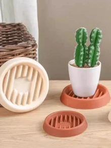 花盆托盘，透气防腐排水底碟，桌面小型盆栽植物塑料圆形深底支架 - A - 查看 4