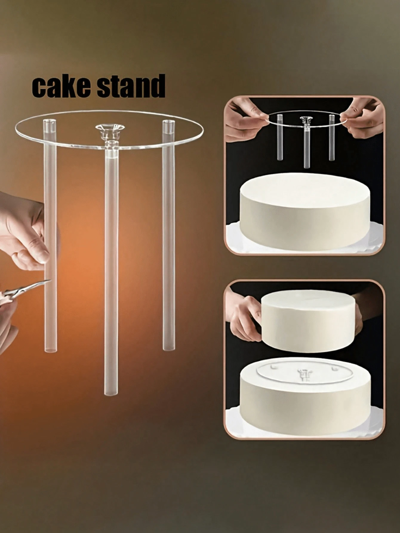 1 pezzo Alzata per torta a più piani, Pratico supporto per esporre la torta, Alzata rotonda per dolci, Adatto per matrimoni, compleanni, festa della mamma, lauree - Utensili e accessori da cucina per uso domestico, Materiale plastico - Multicolore - Visualizzare 1
