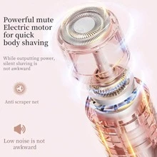 2合1雙頭女性電動除毛器,可拆卸可水洗可更換刀片,腋下、腿部、比基尼私密處體毛修剪除毛器,便攜式除毛工具 - 彩色 - 查看 10