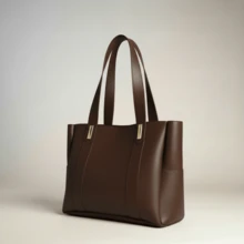 Bolsa De Ombro Grande Feminina Sacola Elegante Luxo Executiva - Café - Visão 3