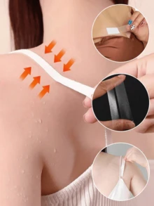 1 Roll/Set Fashion Double-Sided Adhesive Tape, Waterproof Transparent Strong Glue For Fixing Women's Dresses, Wedding Party And Other Strapless Garments - Multicolor - View 2