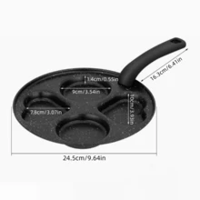 1pc Square Non-Stick Frying Pan, Modern Minimalist Multi-Purpose Non-Stick Egg Pan, Iron Plate Pan, Breakfast Egg Maker, Non-Stick Baking Tray, Mini Pot - Black - View 8