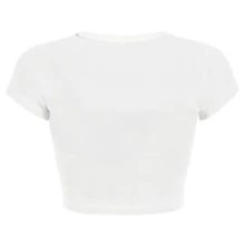 Pretty  Crop Top Y2K Style Fashion Womens Crop Top Urban Street Style 2000s Airbrush Tee - 白色 - 查看 2