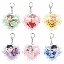 Tamon 的 B 面双面分层动漫亚克力钥匙扣 - 可爱的卡通钥匙圈，可用于包包、行李箱、手机挂件和汽车装饰。 - 彩色 - 查看 2