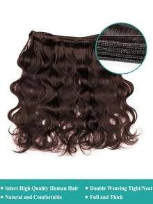 #4 12A 真人发束 10-26 英寸直发 未经加工 编织发 1 束 巧克力棕色 未经加工 女士专用 - S4 - 查看 6