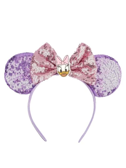 Cartoon Duck Ear & Cute Cartoon Mouse Ears Headband, 1Pc Sequin Mouse Ears Hairband Headband, Stylish Amusement Park Decorative Headwear For Theme Park Outings Hair Decor, Bling Festive Party Essential For Theme Park Activities, Costume Play, Student Party, Masquerade, Cosplay And Daily Dress-Up, All-Occasion Gift Accessory For Birthdays