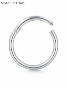 CIZME 1 chiếc/bộ Khuyên mũi gập ít gây dị ứng, cỡ 20G 18G 16G 14G, trang sức vách ngăn mũi bằng thép không gỉ, khuyên mũi dạng khớp nối, khuyên môi, khuyên sụn tai. - khóa - Xem 84