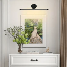 1pc Rechargeable Remote Control Wall Lamp, Painting Light, Adjustable Brightness Magnetic LED Art Painting Lamp, 3 Color Temperatures, USB Charging, Suitable For Gallery, Living Room, Bedroom, Corridor Lighting Display (1800mAh) - USB - View 3