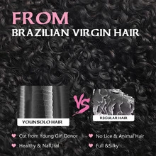 Burmese Curly 3 Bundles Human Hair (14 16 18) 100% Unprocessed Virgin Hair Bundles  14A Raw Water Curly Human Hair With Spriral End 3c4a Quick Weave For Women Natural Black. - Natural Black - View 3