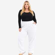 Plus Size Thick Fleece Sweatpants – Comfort And Style For Winter - Off-white - View 1