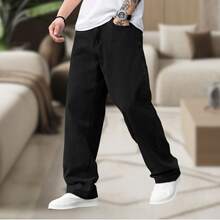 Men's Dazzling Wide Leg Balloon Jeans, Skate Style. Direct From The Factory For A Limited Time. - Hitam - View 5