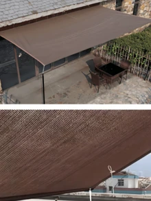 1pc Tear-Resistant Sun Shade Net, Reinforced Edges, Sun Shading Cloth, High Density Heat Insulation Net, Sun Protection And Anti-Snow, Suitable For Balcony, Yard, RV Camping, Privacy Fence Decor - Multicolor - View 2