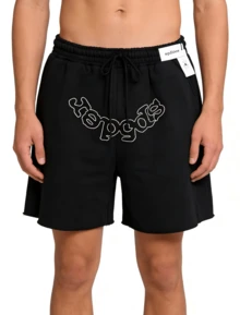 Sp5der Stretch Woven Athletic Shorts For Men/Women, Summer Lightweight Casual Shorts With Pockets, Classic Letter Print - màu đen - Xem 9