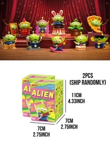 POP MART 迪士尼皮克斯玩具总动员外星人沉浸式体验系列收藏人偶，神秘盒装小绿人乙烯基玩具，高品质ABS PVC材质，2.36-2.76英寸迷你桌面摆件，精致涂装工艺，可爱角色雕塑，创意场景设计，是送给迪士尼皮克斯粉丝、玩具总动员爱好者、动画爱好者和人偶收藏家的完美惊喜礼物，也是理想的家居办公桌装饰生日礼物。 - 彩色 - 查看 11
