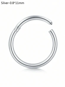 CIZME 1 chiếc/bộ Khuyên mũi gập ít gây dị ứng, cỡ 20G 18G 16G 14G, trang sức vách ngăn mũi bằng thép không gỉ, khuyên mũi dạng khớp nối, khuyên môi, khuyên sụn tai. - khóa - Xem 48